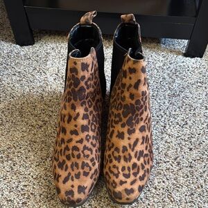 Leopard Print Ankle Boots